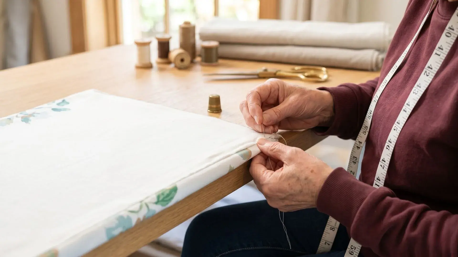 Inside the Savery's hand upholstery workshop, Broadway